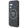 Guess puzdro 4G Glitter Triangle Buttons MagSafe pre Samsung Galaxy S25, čierna