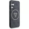 Guess puzdro 4G Glitter Triangle Buttons MagSafe pre Samsung Galaxy S25, čierna