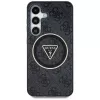 Guess puzdro 4G Glitter Triangle Buttons MagSafe pre Samsung Galaxy S25+ (čierna)