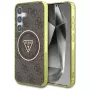 Guess puzdro 4G Glitter Triangle Buttons MagSafe pre Samsung Galaxy S25 (hnedá)