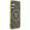 Guess puzdro 4G Glitter Triangle Buttons MagSafe pre Samsung Galaxy S25 (hnedá)