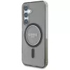 Guess puzdro Glitter Circle Classic Logo MagSafe pre Samsung Galaxy S25 čierna