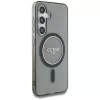 Guess puzdro Glitter Circle Classic Logo MagSafe pre Samsung Galaxy S25 čierna