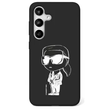 Karl Lagerfeld silikónové puzdro Silicone Graffiti Ikonik Printed Logo MagSafe pre Samsung Galaxy S25 čierna