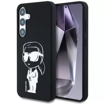 Karl Lagerfeld silikónové puzdro Silicone Graffiti Ikonik Printed Logo MagSafe pre Samsung Galaxy S25 čierna