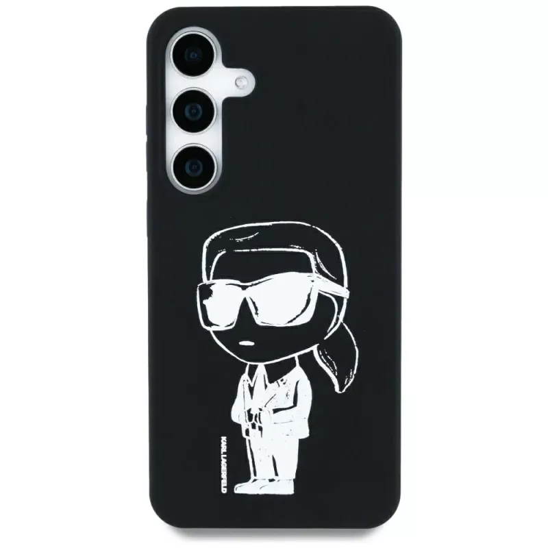 Karl Lagerfeld silikónové puzdro Silicone Graffiti Ikonik Printed Logo MagSafe pre Samsung Galaxy S25 čierna
