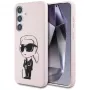 KARL LAGERFELD silikónové puzdro Silicone Graffiti Ikonik Printed Logo MagSafe pre Samsung Galaxy S25 - ružová