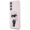 KARL LAGERFELD silikónové puzdro Silicone Graffiti Ikonik Printed Logo MagSafe pre Samsung Galaxy S25 - ružová