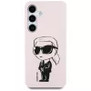 KARL LAGERFELD silikónové puzdro Silicone Graffiti Ikonik Printed Logo MagSafe pre Samsung Galaxy S25 - ružová