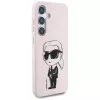 KARL LAGERFELD silikónové puzdro Silicone Graffiti Ikonik Printed Logo MagSafe pre Samsung Galaxy S25 - ružová