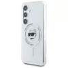 Karl Lagerfeld puzdro Button Choupette Head Printed Logo MagSafe pre Samsung Galaxy S25 biela