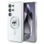 Karl Lagerfeld puzdro Button Choupette Head Printed Logo MagSafe pre Samsung Galaxy S25 Ultra biela