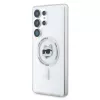 Karl Lagerfeld puzdro Button Choupette Head Printed Logo MagSafe pre Samsung Galaxy S25 Ultra biela