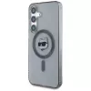 Karl Lagerfeld puzdro Button Choupette Head Printed Logo MagSafe pre Samsung Galaxy S25, čierna