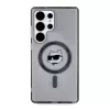 Karl Lagerfeld puzdro Button Choupette Head Printed Logo MagSafe pre Samsung Galaxy S25 Ultra, čierna