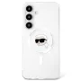 KARL LAGERFELD puzdro Button Karl Head Printed Logo MagSafe pre Samsung Galaxy S25, biela
