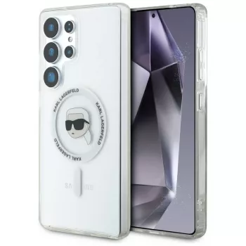 KARL LAGERFELD puzdro Button Karl Head Printed Logo MagSafe pre Samsung Galaxy S25 Ultra biela