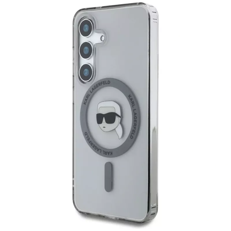 KARL LAGERFELD puzdro Button Karl Head Printed Logo MagSafe pre Samsung Galaxy S25, čierna