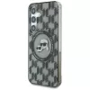Karl Lagerfeld puzdro Button Karl & Choupette Heads On KL Pattern MagSafe pre Samsung Galaxy S25 čierna
