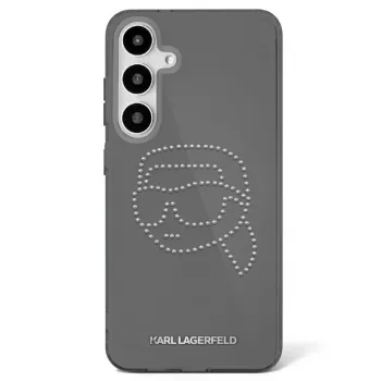 Karl Lagerfeld puzdro Rhinestones Karl Head Logo pre Samsung Galaxy S25 (čierna)