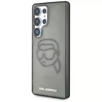 Karl Lagerfeld puzdro Rhinestones Karl Head Logo pre Samsung Galaxy S25 Ultra čierna