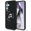 Karl Lagerfeld Silicone DoubleHeads And Circle MagSafe puzdro pre Samsung Galaxy S25, čierna