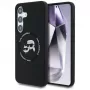 KARL LAGERFELD Silicone DoubleHeads & Circle MagSafe puzdro pre Samsung Galaxy S25+ - čierna