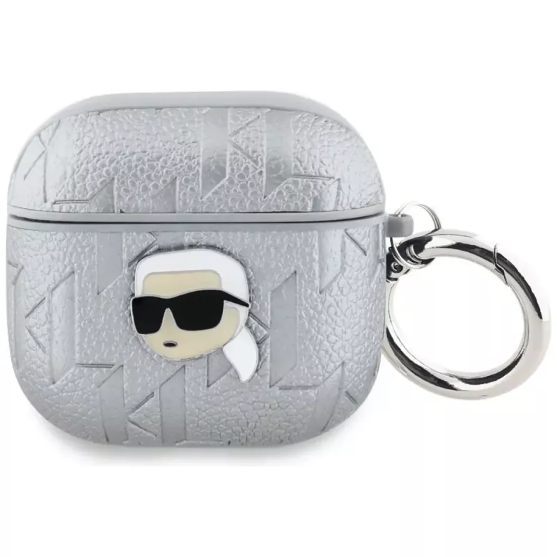 Karl Lagerfeld Monogram Karl Head puzdro pre AirPods 4 (strieborná)