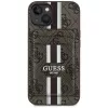 Guess 4G Stripes Wallet puzdro s Magsafe pre iPhone 15 hnedá