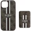 Guess 4G Stripes Wallet puzdro s Magsafe pre iPhone 15 hnedá
