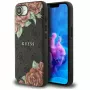 Guess 4G Flowers Print MagSafe puzdro pre iPhone 16e / 17e čierna