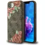Guess 4G Flowers Print MagSafe puzdro pre iPhone 16e / 17e hnedá