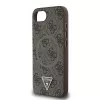 Guess 4G Ring Triangle Logo MagSafe puzdro pre iPhone 16e (hnedá)
