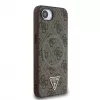 Guess 4G Ring Triangle Logo MagSafe puzdro pre iPhone 16e (hnedá)