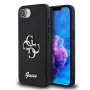 Guess Fixed Glitter Big 4G puzdro pre iPhone 16e (čierna)