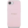 Guess Grained Ring MagSafe puzdro pre Apple iPhone 16e (ružová)