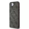 Guess 4G Ring Classic Logo MagSafe puzdro pre Apple iPhone 16e (hnedá)