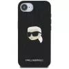 Karl Lagerfeld Monogram Karl Head Pin puzdro pre iPhone 16e / 17e, čierna