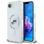 KARL LAGERFELD IML Metal Karl & Choupette Heads MagSafe puzdro pre iPhone 16e/17e biela
