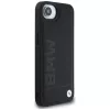 BMW Leather Hot Stamp puzdro pre iPhone 16e / 17e čierna