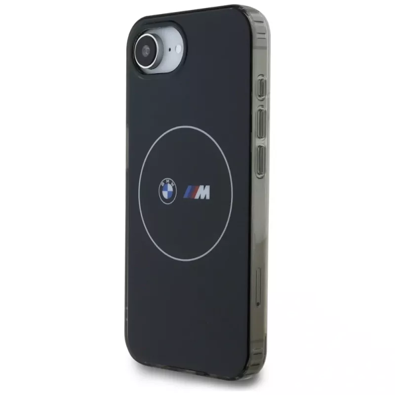 BMW IML Metal White Circle MagSafe puzdro pre iPhone 16e / 17e čierna
