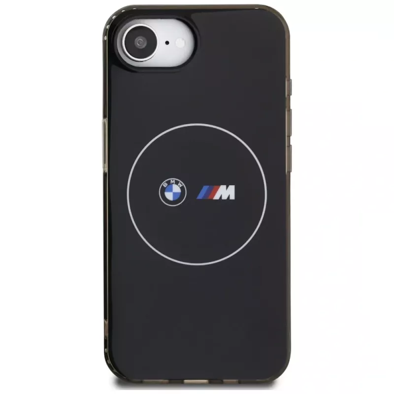 BMW IML Metal White Circle MagSafe puzdro pre iPhone 16e / 17e čierna