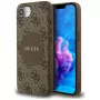 Guess 4G Circle Classic Logo MagSafe puzdro pre iPhone 16e (hnedá)