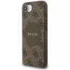 Guess 4G Circle Classic Logo MagSafe puzdro pre iPhone 16e (hnedá)