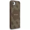 Guess 4G Circle Classic Logo MagSafe puzdro pre iPhone 16e (hnedá)