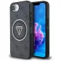 Guess IML Metal Glitter 4G Circle Triangle MagSafe puzdro pre iPhone 16e (čierna)