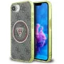 Guess IML Metal Glitter 4G Circle Triangle MagSafe puzdro pre Apple iPhone 16e (hnedá)