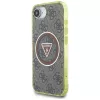 Guess IML Metal Glitter 4G Circle Triangle MagSafe puzdro pre Apple iPhone 16e (hnedá)