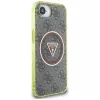Guess IML Metal Glitter 4G Circle Triangle MagSafe puzdro pre Apple iPhone 16e (hnedá)