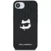 KARL LAGERFELD Monogram Choupette Head Pin puzdro pre iPhone 16e / 17e čierna